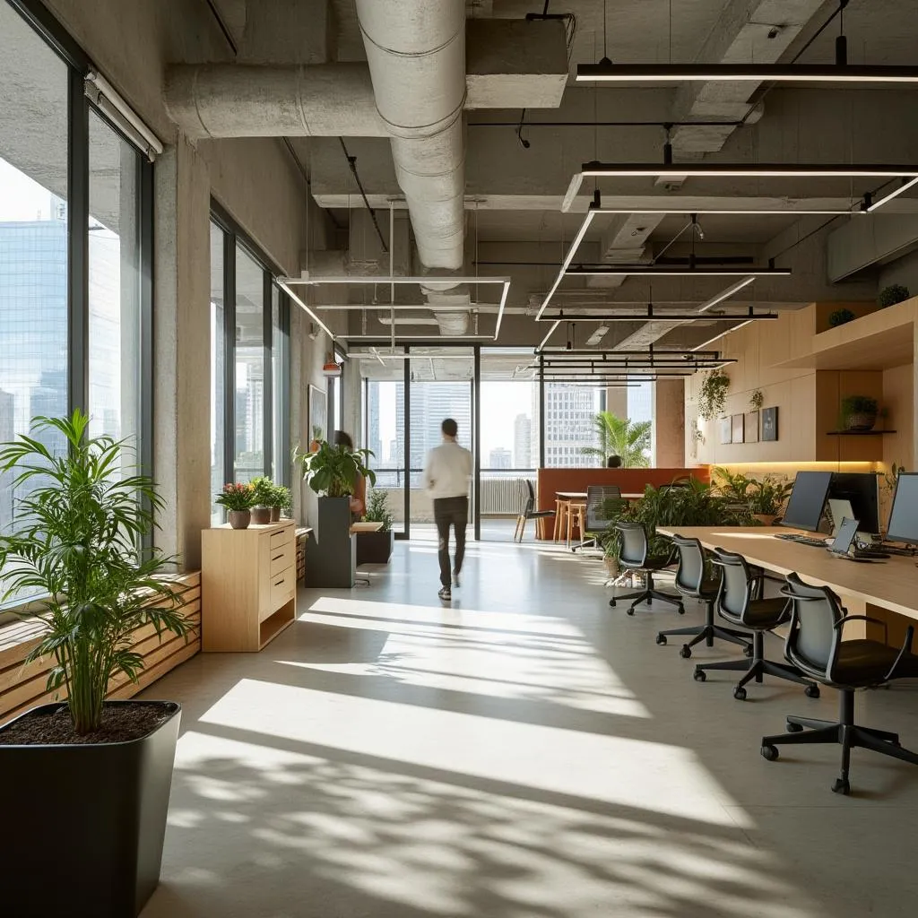 Interior de la oficina moderna de FinanzasProArg en Buenos Aires