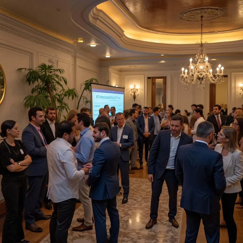 Profesionales en un evento de networking organizado por FinanzasProArg